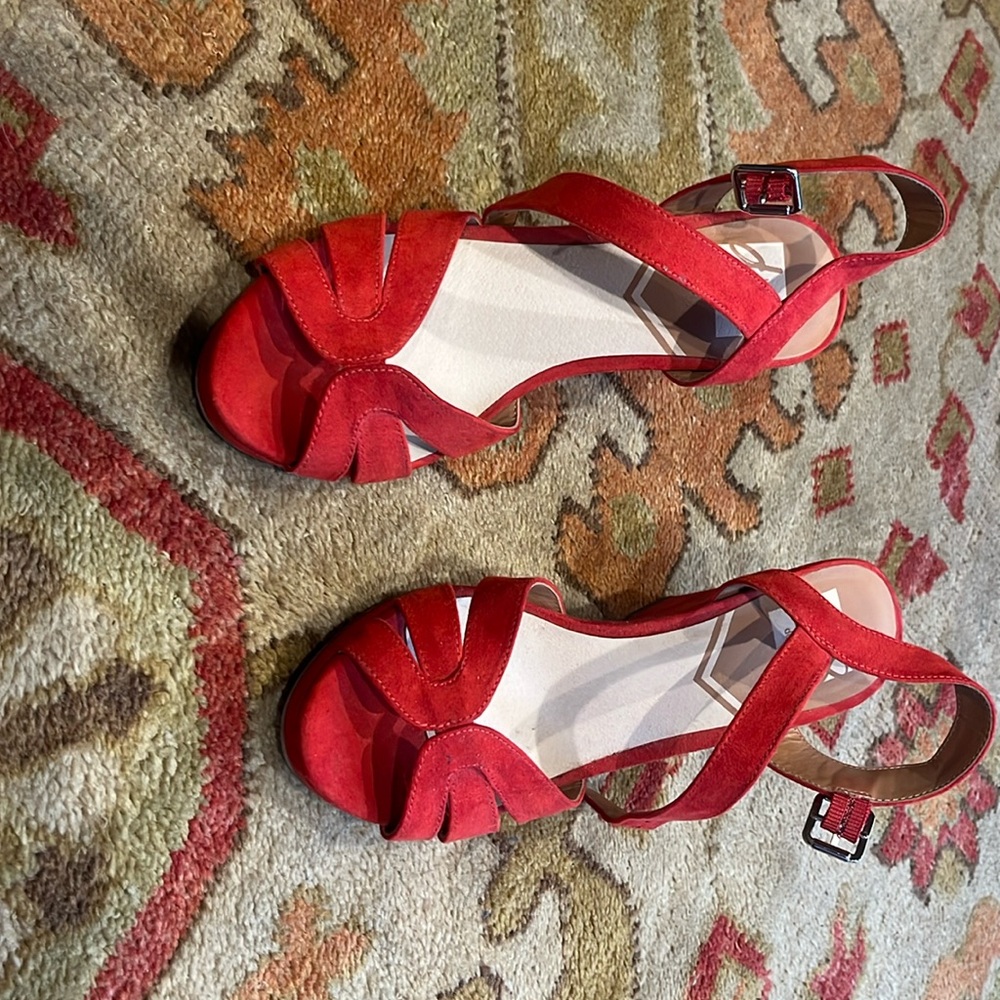 Dolce Vita Blue Sandals with Ankle Straps and Peep-Toe